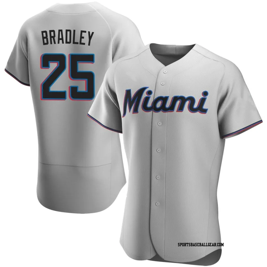 Archie Bradley Men's Miami Marlins Gray Authentic Road Jersey