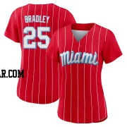 Archie Bradley Women's Miami Marlins Red Authentic 2021 City Connect Jersey