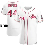 Aristides Aquino Men's Cincinnati Reds White Authentic Home Jersey