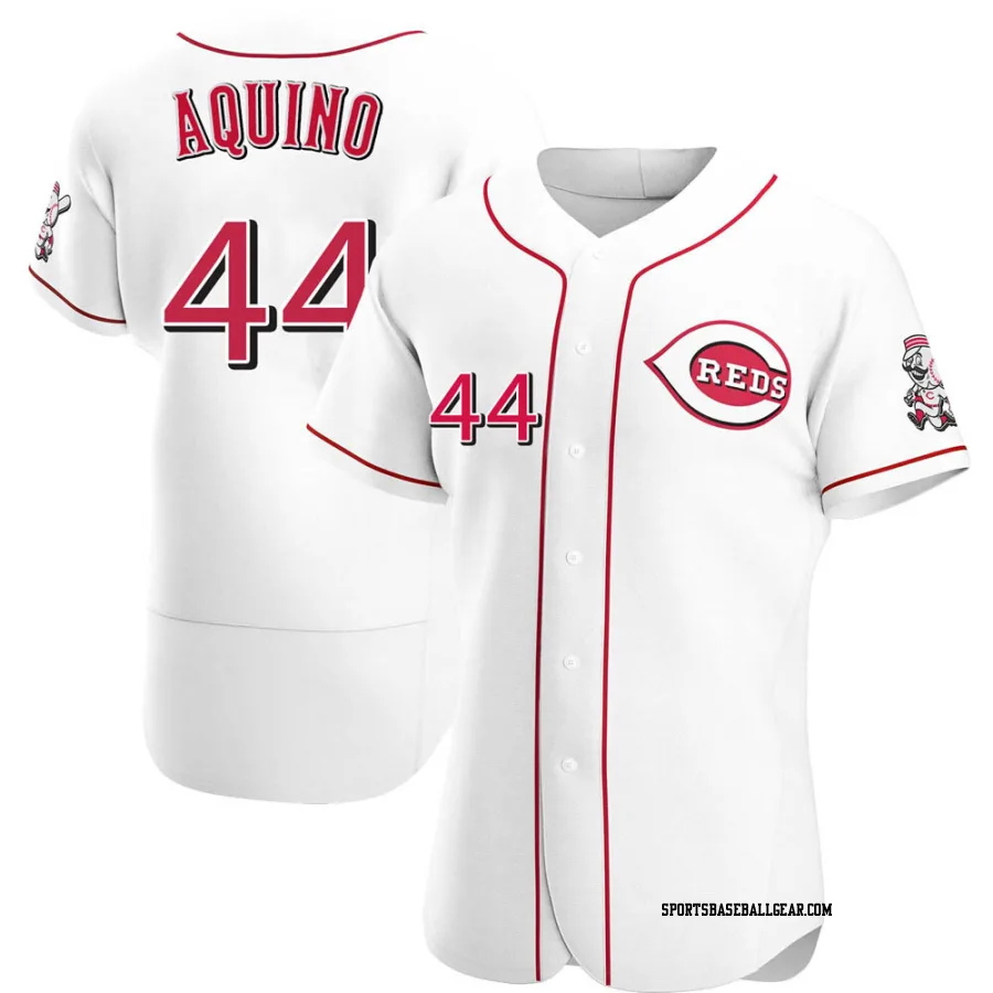 Aristides Aquino Men's Cincinnati Reds White Authentic Home Jersey