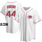 Aristides Aquino Men's Cincinnati Reds White Replica Home Jersey