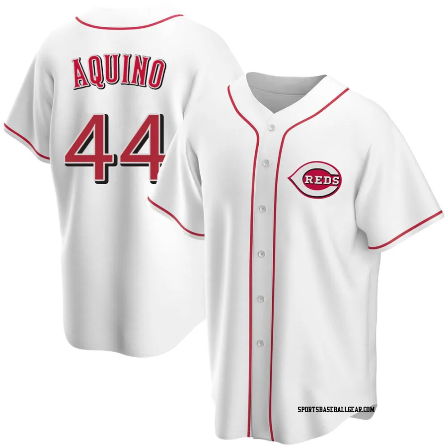 Aristides Aquino Men's Cincinnati Reds White Replica Home Jersey