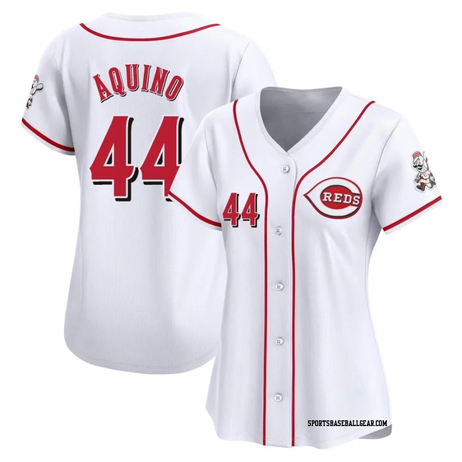 Aristides Aquino Women's Cincinnati Reds White Limited Home Jersey