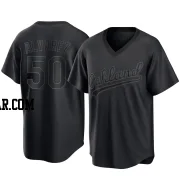 Armando Alvarez Men's Oakland Athletics Black Replica Pitch Fashion Jersey