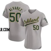 Armando Alvarez Men's Oakland Athletics Gray Elite Road Jersey