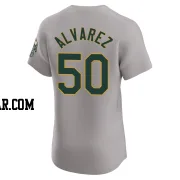 Armando Alvarez Men's Oakland Athletics Gray Elite Road Jersey