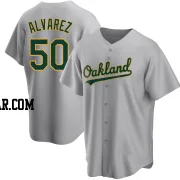 Armando Alvarez Men's Oakland Athletics Gray Replica Road Jersey