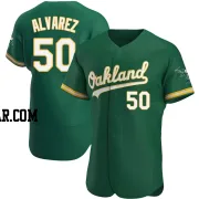 Armando Alvarez Men's Oakland Athletics Green Authentic Kelly Alternate Jersey