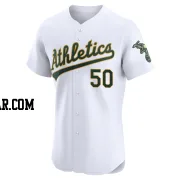 Armando Alvarez Men's Oakland Athletics White Elite Home Jersey