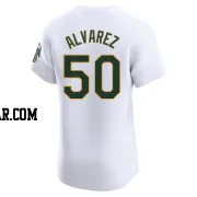 Armando Alvarez Men's Oakland Athletics White Elite Home Jersey