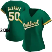 Armando Alvarez Women's Oakland Athletics Green Authentic Kelly Alternate Jersey