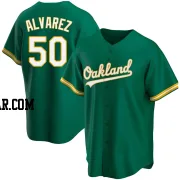 Armando Alvarez Youth Oakland Athletics Green Replica Kelly Alternate Jersey