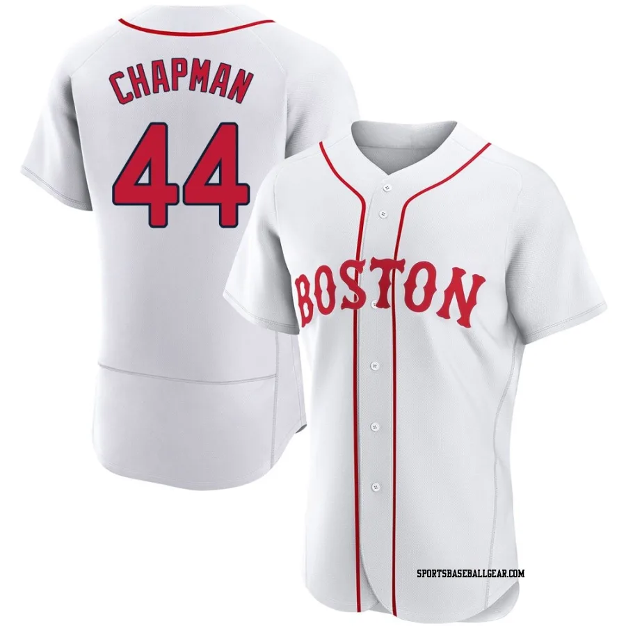 Aroldis Chapman Men's Boston Red Sox White Authentic 2021 Patriots' Day Jersey