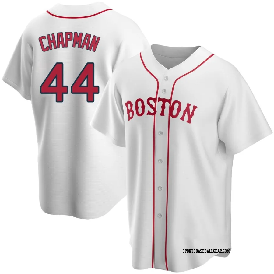 Aroldis Chapman Men's Boston Red Sox White Replica Alternate Jersey