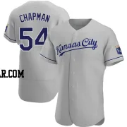 Aroldis Chapman Men's Kansas City Royals Gray Authentic Road Jersey