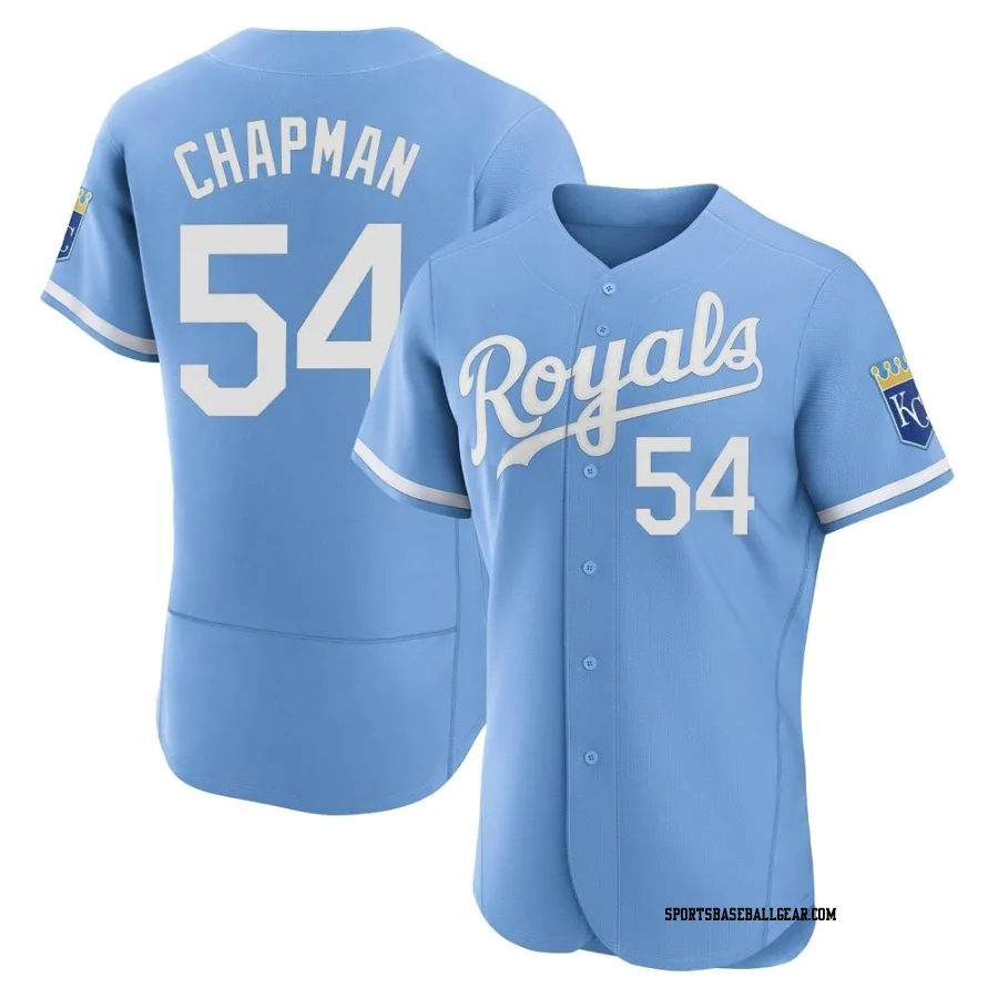 Aroldis Chapman Men's Kansas City Royals Light Blue Authentic 2022 Alternate Jersey