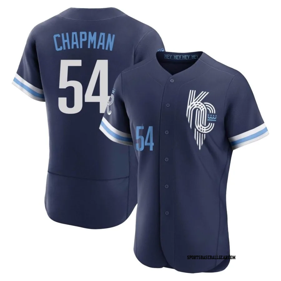 Aroldis Chapman Men's Kansas City Royals Navy Authentic 2022 City Connect Jersey