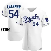 Aroldis Chapman Men's Kansas City Royals White Authentic Home Jersey