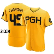 Aroldis Chapman Men's Pittsburgh Pirates Gold Authentic 2023 City Connect Jersey