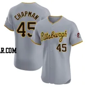 Aroldis Chapman Men's Pittsburgh Pirates Gray Elite Road Jersey