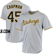 Aroldis Chapman Men's Pittsburgh Pirates Gray Replica Road Jersey