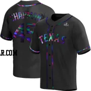 Aroldis Chapman Men's Texas Rangers Black Holographic Replica Alternate 2023 World Series Jersey