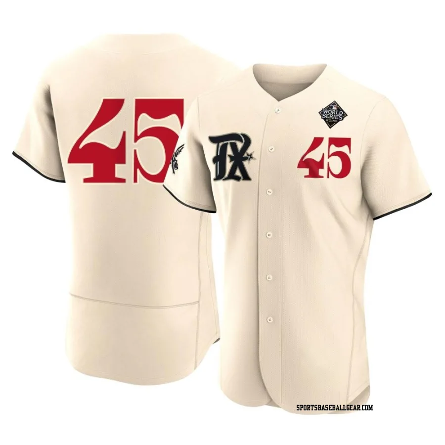 Aroldis Chapman Men's Texas Rangers Cream Authentic 2023 City Connect 2023 World Series Jersey