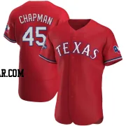 Aroldis Chapman Men's Texas Rangers Red Authentic Alternate 2023 World Series Champions Jersey