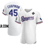 Aroldis Chapman Men's Texas Rangers White Authentic Home 2023 World Series Jersey