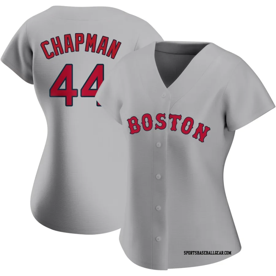 Aroldis Chapman Women's Boston Red Sox Gray Replica Road Jersey