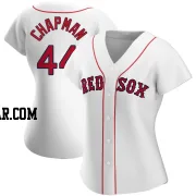 Aroldis Chapman Women's Boston Red Sox White Authentic Home Jersey