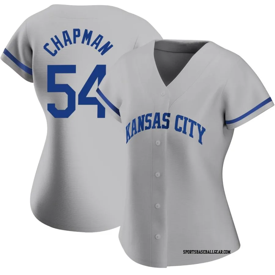 Aroldis Chapman Women's Kansas City Royals Gray Authentic 2022 Road Jersey