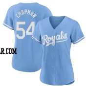 Aroldis Chapman Women's Kansas City Royals Light Blue Authentic 2022 Alternate Jersey