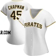 Aroldis Chapman Women's Pittsburgh Pirates White Authentic Home Jersey