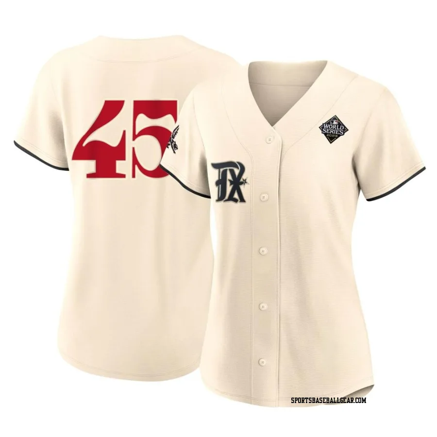 Aroldis Chapman Women's Texas Rangers Cream Authentic 2023 City Connect 2023 World Series Jersey