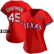 Aroldis Chapman Women's Texas Rangers Red Authentic Alternate 2023 World Series Jersey