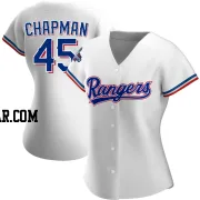 Aroldis Chapman Women's Texas Rangers White Authentic Home 2023 World Series Champions Jersey