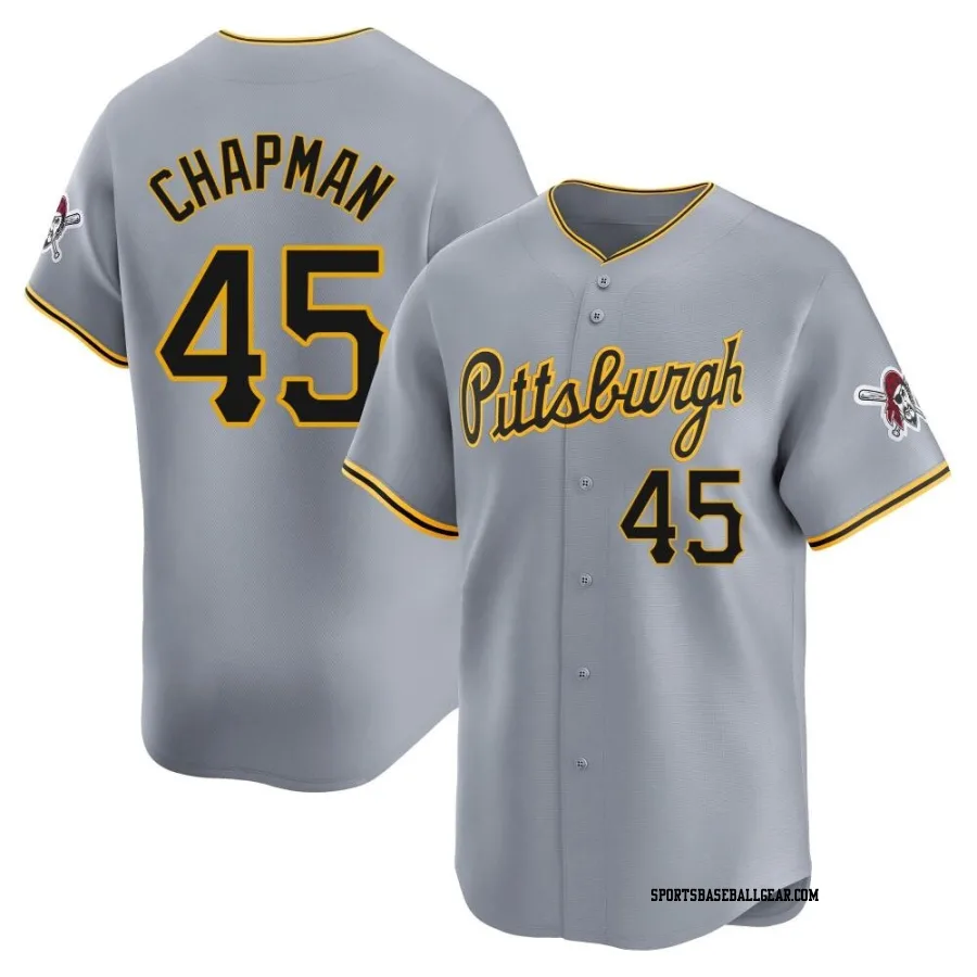 Aroldis Chapman Youth Pittsburgh Pirates Gray Limited Away Jersey