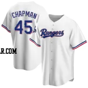 Aroldis Chapman Youth Texas Rangers White Replica Home 2023 World Series Champions Jersey