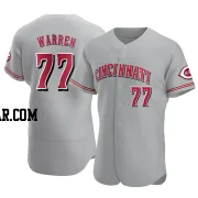 Art Warren Men's Cincinnati Reds Gray Authentic Road Jersey