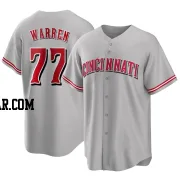 Art Warren Men's Cincinnati Reds Gray Replica Road Jersey