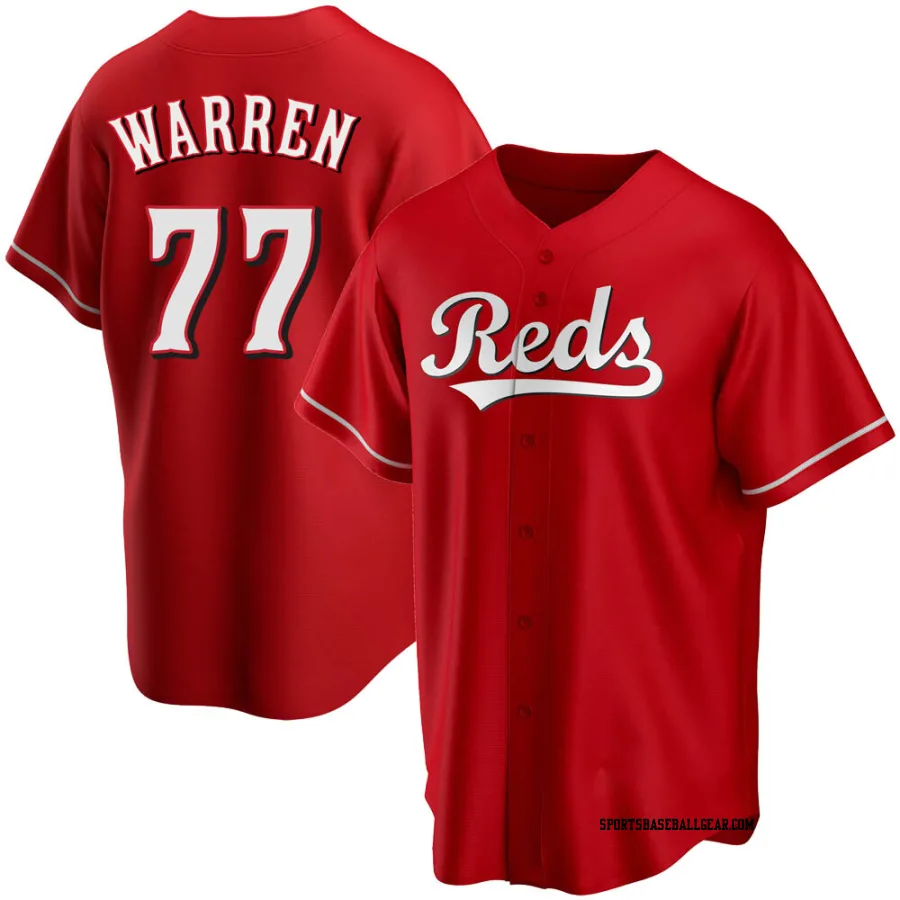 Art Warren Men's Cincinnati Reds Red Replica Alternate Jersey