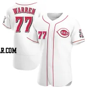 Art Warren Men's Cincinnati Reds White Authentic Home Jersey