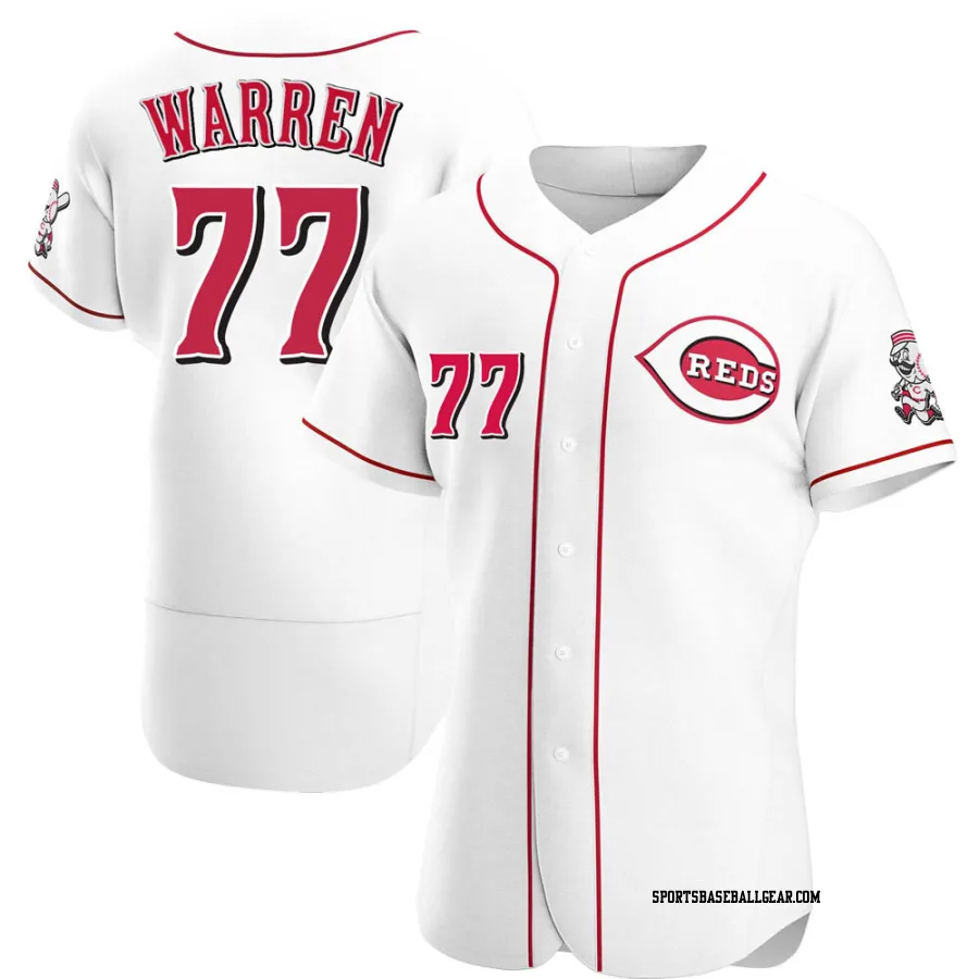 Art Warren Men's Cincinnati Reds White Authentic Home Jersey