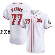 Art Warren Men's Cincinnati Reds White Elite Home Patch Jersey