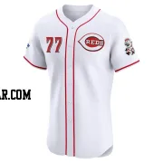 Art Warren Men's Cincinnati Reds White Elite Home Patch Jersey