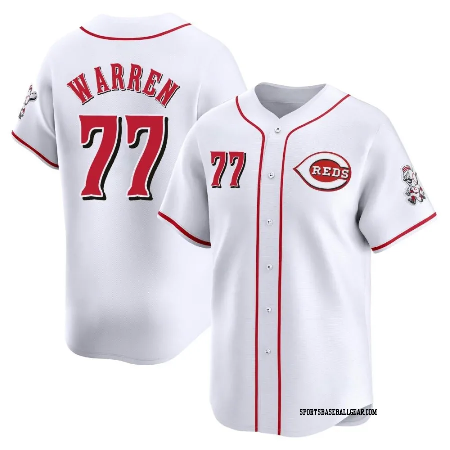 Art Warren Men's Cincinnati Reds White Limited Home Jersey