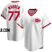 Art Warren Men's Cincinnati Reds White Replica Home Cooperstown Collection Jersey