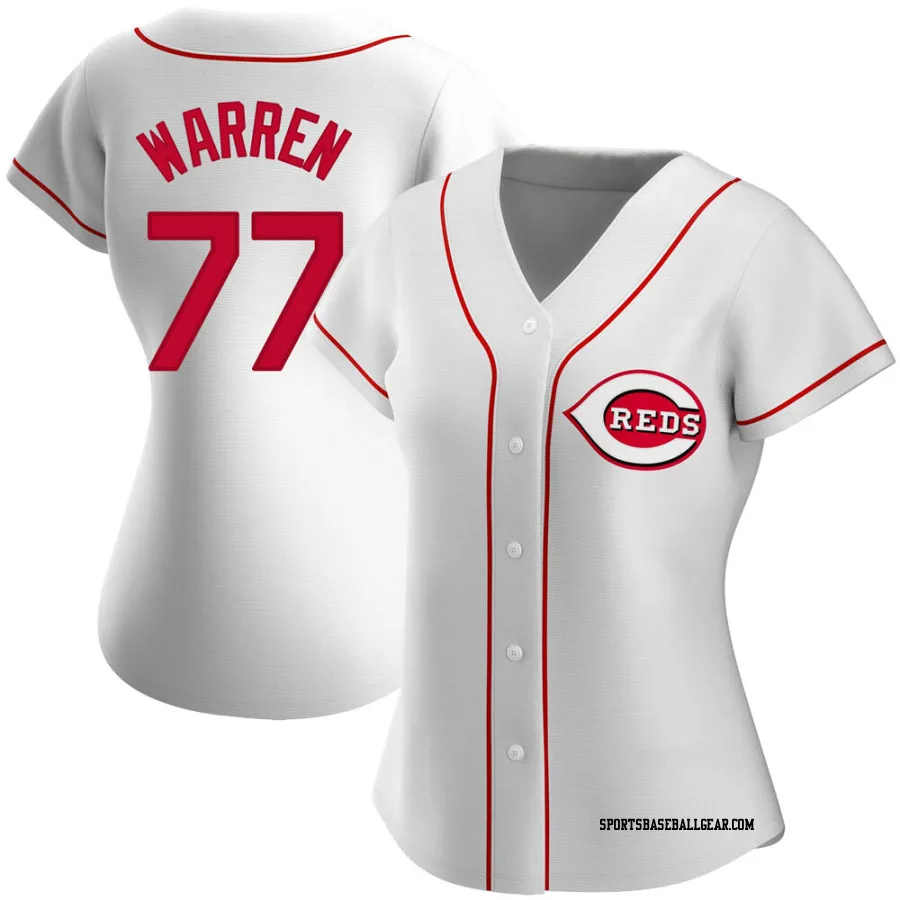 Art Warren Women's Cincinnati Reds White Authentic Home Jersey