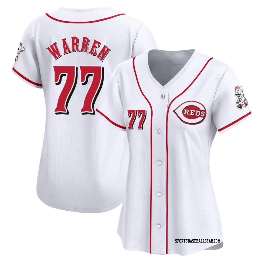 Art Warren Women's Cincinnati Reds White Limited Home Jersey